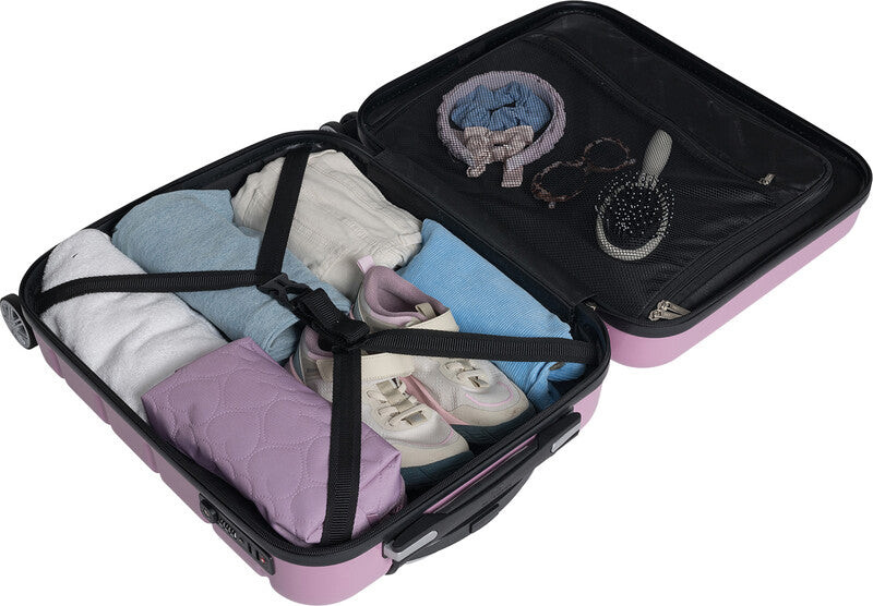 Beckmann Trolley – Hartschale PC/ABS, 4 Doppelrollen, mit TSA, Altrosa, 39 × 55 × 21 cm