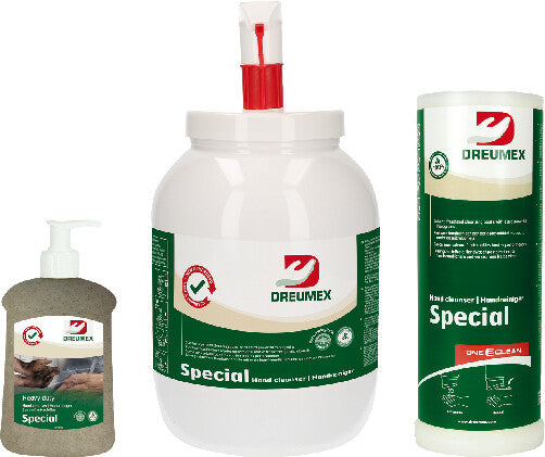 Dreumex Handreinigungspaste – Kunststoff, weiss, 2800 g, inkl. Pumpe, Litschi-Duft, silikonfrei