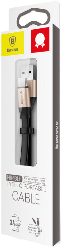 Baseus USB-Kabel, USB-C zu USB-A, 0,23 m, USB 2.0, Lade-/Datenkabel, für Geräte mit USB-C-Buchse