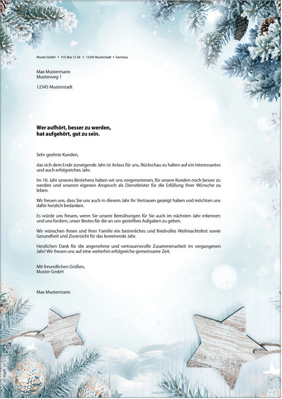Sigel Motivpapier – A4, 90 g/m², mehrfarbig, Motiv: Snow Star – für Inkjet/Laser/Kopierer – FSC – 25 Blatt