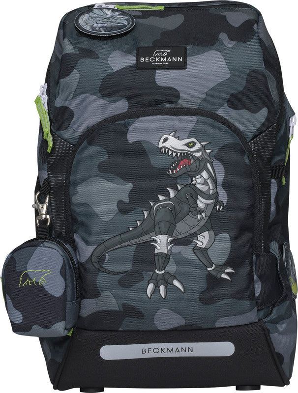 Beckmann Schulrucksack Active Air Flx – Camo Rex – mit Leuchteffekt – recycelte Materialien
