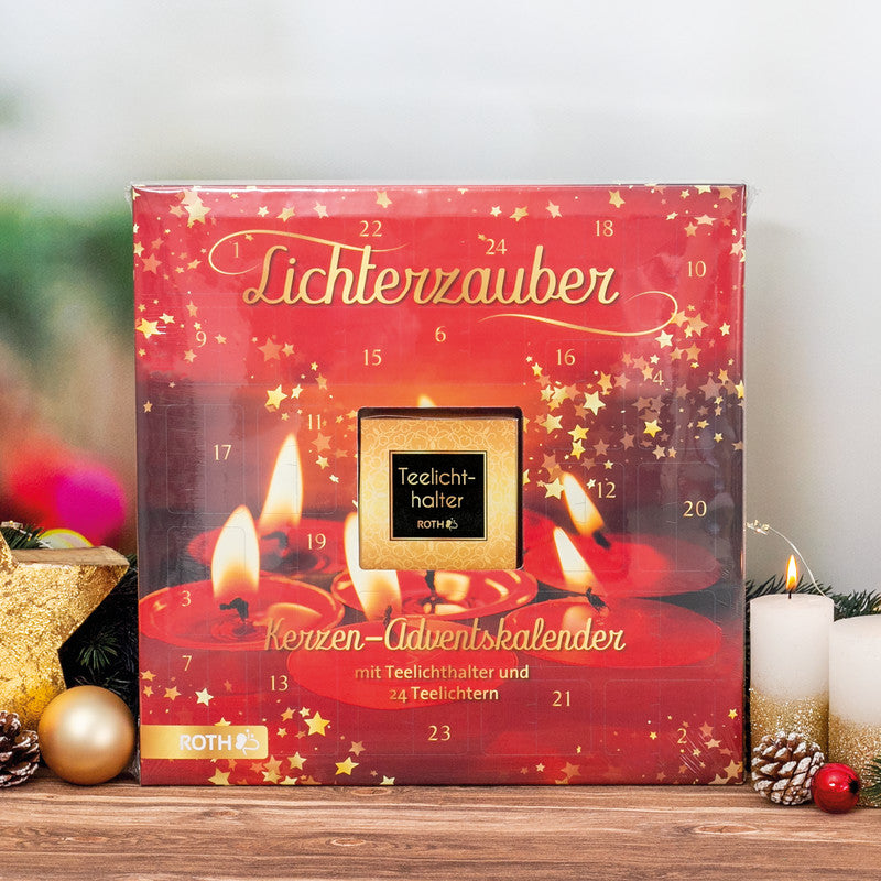 Roth Adventskalender Lichterzauber, Karton, sortiert, 35 × 35 × 4 cm