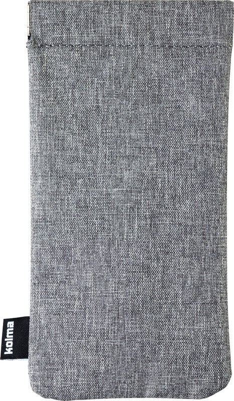 Kolma Brillenetui – rPET, Magnetverschluss, 90 × 180 mm, Grau, mit Mikrofasertuch