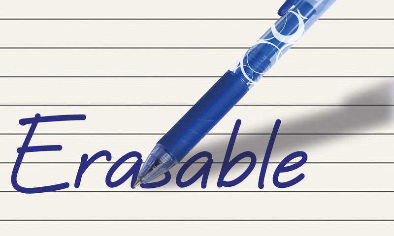 Q-CONNECT Radierbare Tinte – Tintenroller, radierbar, Druckmechanik, 0,7 mm, blau