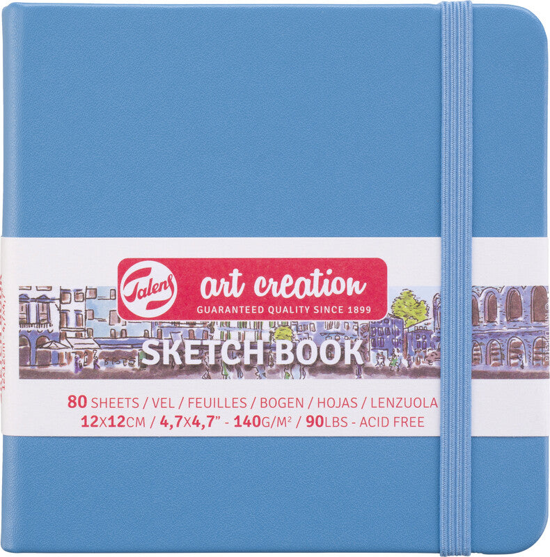 Talens Skizzenbuch, Papier, 12 × 12 cm, Seeblau