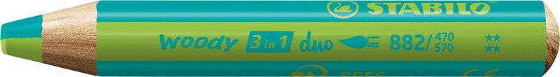 STABILO 3-in-1 Farbstifte woody – 10 Duo-Farben, mit Spitzer, Ø 4,2 mm, PEFC