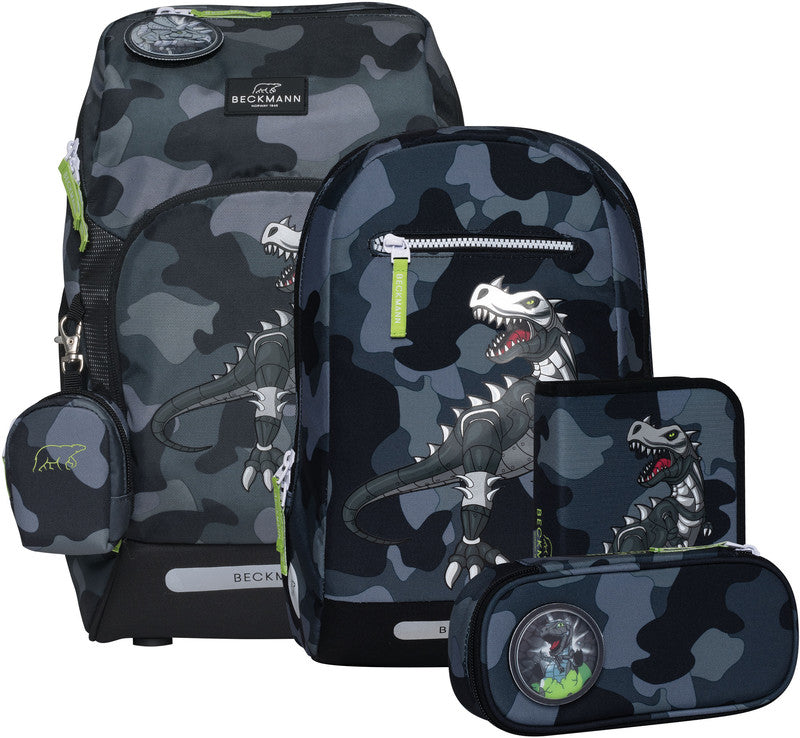 Beckmann Schulrucksack Active Air Flx – 6-teilig – Camo Rex – 26,0×39,0×22,0 cm – recycelte Materialien