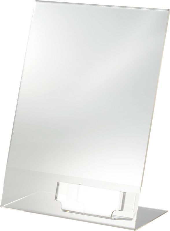 Sigel Tischaufsteller – für A4 hoch, transparent, Kunststoff, 210 × 125 × 300 mm