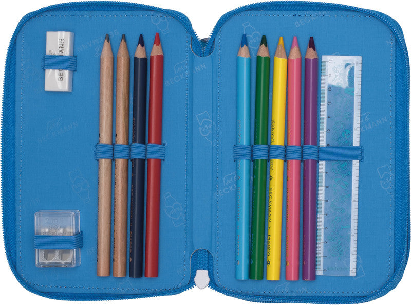 Beckmann Classic 1st Etui Triple, gefüllt – Ocean – Kunststoff – 13,0 × 20,5 × 7,0 cm