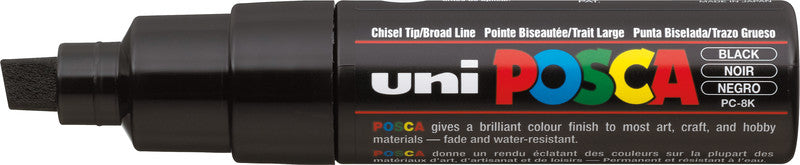 Uni-Ball Non-Permanent-Marker – Keilspitze 8 mm – Schwarz