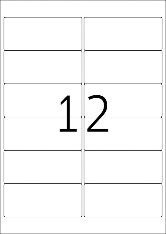 HERMA Selbstklebende Etiketten (A4-Bogen), 99 mm × 42 mm, weiss, Folie, extra stark, 120 Etiketten