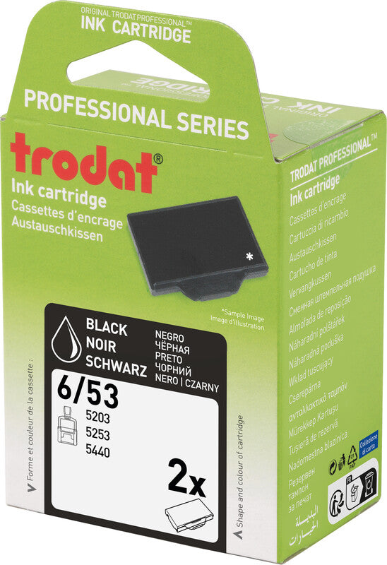 Trodat Ersatzkissen – für 5203, 5253, 5440 + weitere, Kunststoff, Schwarz
