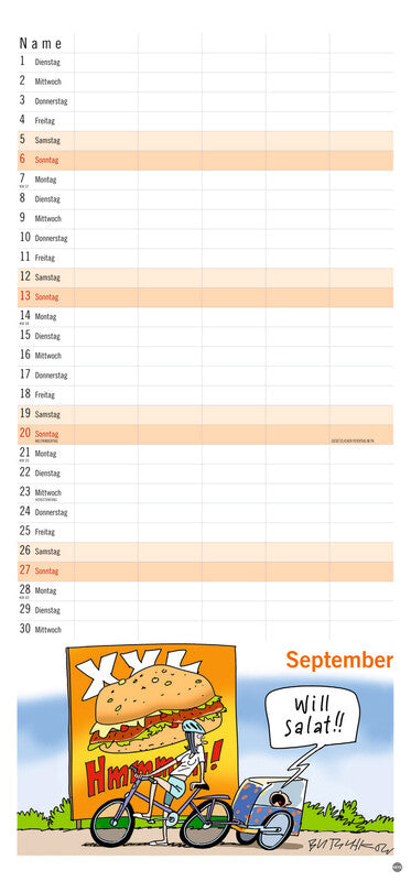 Heye Familienplaner Butschkow – für Familien – 5 Spalten – Deutsch – 2026 – Spiralbindung, Aufhänger – 21 × 45