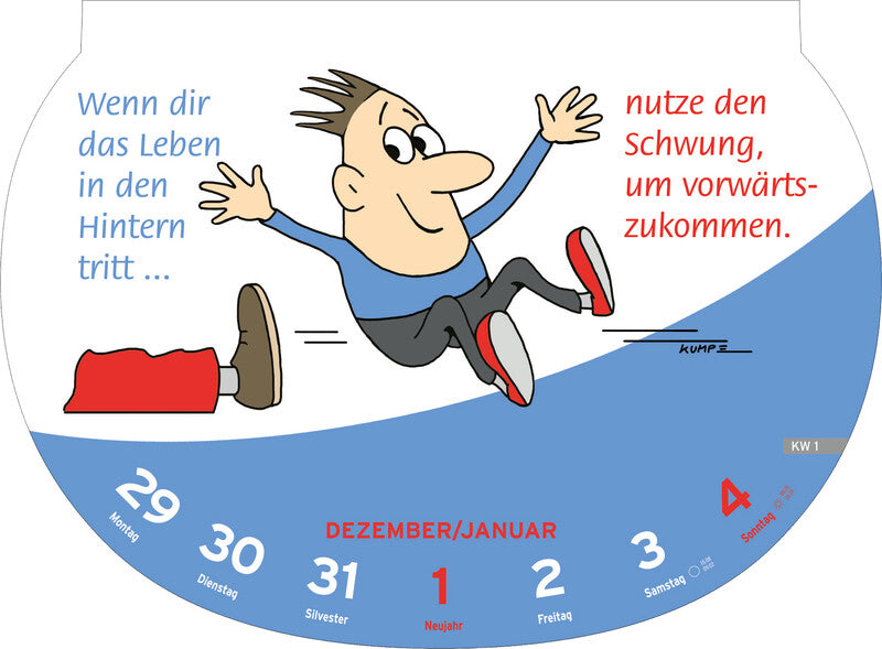 Heye Lesekalender Dumme Sprüche 2026 – 28,7 × 21 cm – 1 Woche/Blatt – d – mit Aufhänger