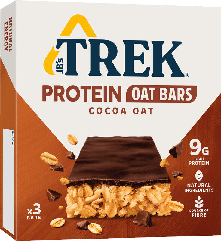 Trek Oat Bars Energieriegel – Cocoa Oat, vegan, 3 × 50 g (150 g)
