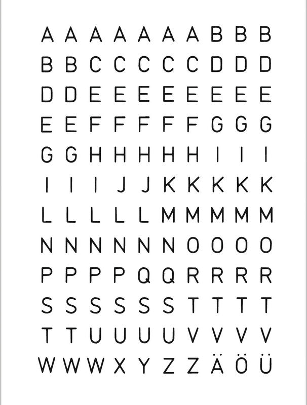 HERMA Buchstaben- und Zahlenaufkleber – 84 × 120 mm, Höhe 5 mm, Schwarz, PVC-Folie – 2 Stk