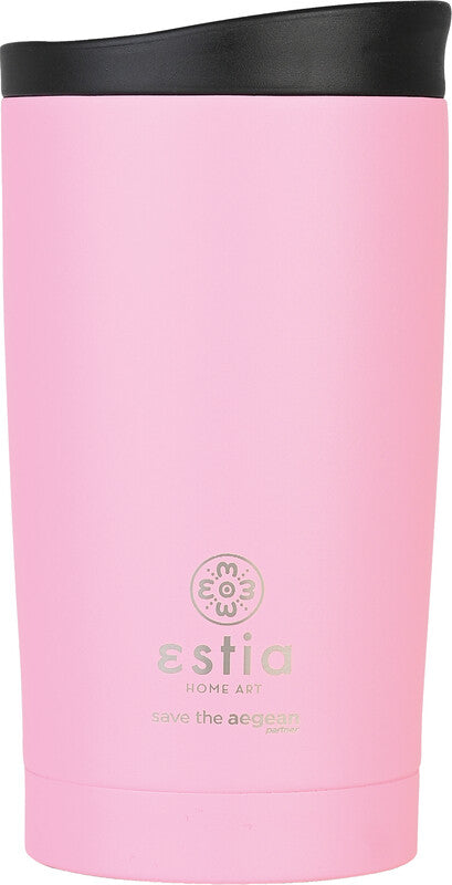 Estia Thermobecher – 3,5 dl – Edelstahl, isoliert, Schraubverschluss – Blossom Rose