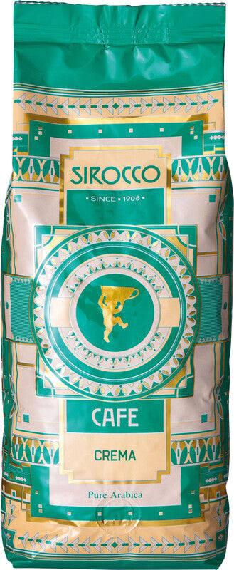 Sirocco Bohnenkaffee Crema – 500 g – Arabica – Leichter Röstgrad