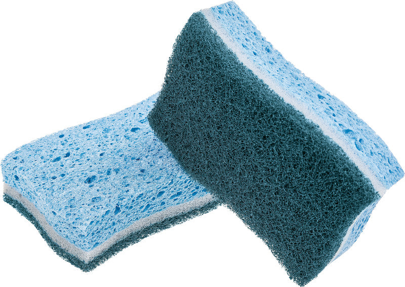 3M Schwamm – Naturfaser, 15 × 10,5 × 2,5 cm, Gelb, für antihaftbeschichtetes Kochgeschirr, Glas, 2 Stk.