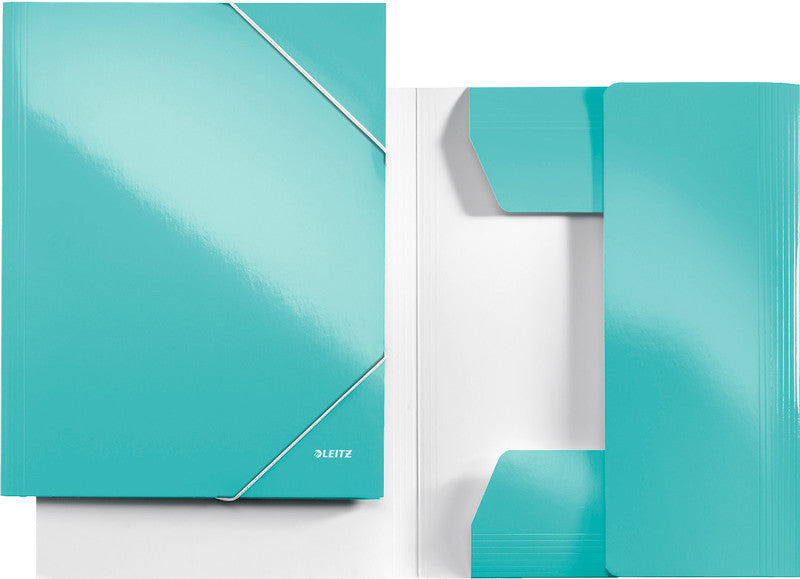 Leitz Sammelmappe für A4, Karton, Eisblau, mit Gummizug