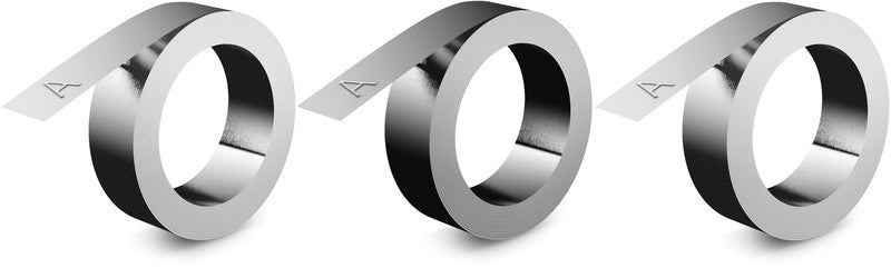 DYMO Schriftband – 12 mm × 3,7 m, silber – für DYMO Rhino M 1011