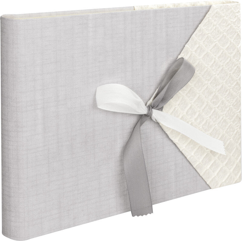 ZEP Gästebuch – mit Pergaminzwischenblättern – 60 Seiten – 300 × 240 mm – gebunden, Pergamentpapier, grau