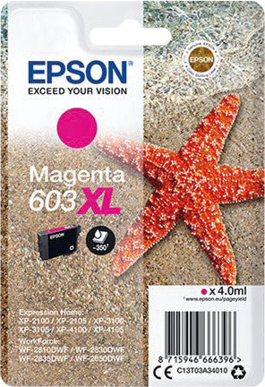 Epson Tintenpatrone C13T03A34010, Magenta, 350 Seiten – für Tintenstrahldrucker und Multifunktionsgeräte