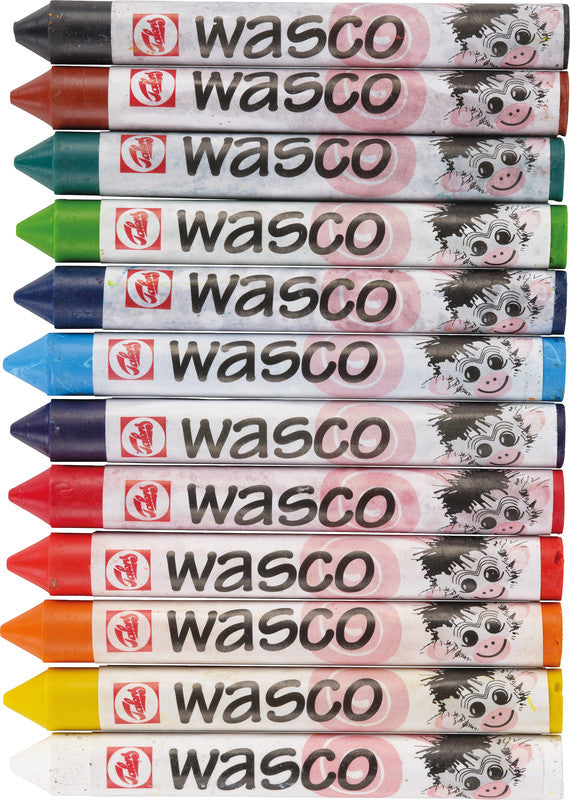 Wasco Wachsmalkreiden – Set – 6 Farben, für dunkles Papier