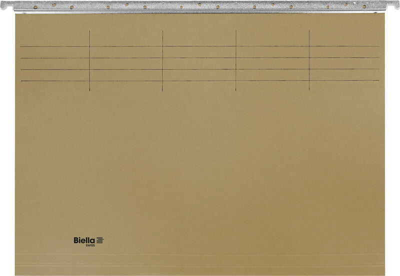 Biella Hängeordner für A4 – Karton, Grau, 320 × 250 mm, mit Vordruck