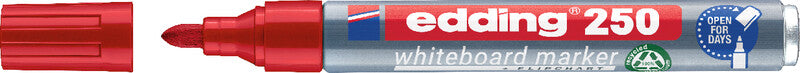 Edding Whiteboard-Marker 250 – Rundspitze 1,5-3 mm – Sortiert – 4er-Set – Trocken abwischbar