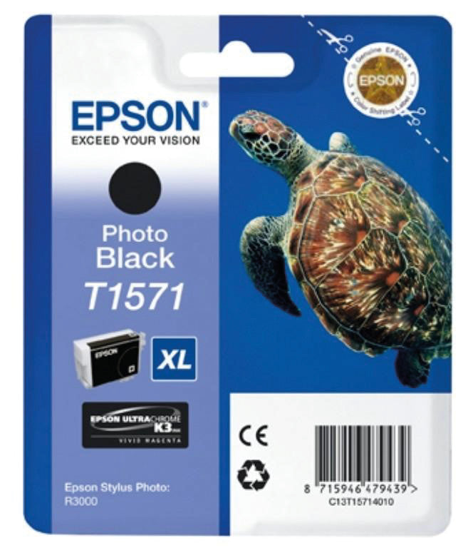 Epson Tintenpatrone T1571, Schwarz, 25,9 ml