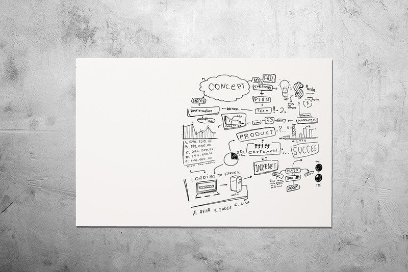Berec Whiteboard – 198 × 98 cm, Emaille, magnetisch, Aluminiumrahmen, Wandmontage