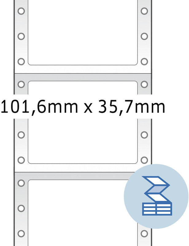 HERMA Druckeretiketten, 102 mm × 36 mm, weiss, Papier, selbstklebend, 4000 Etiketten