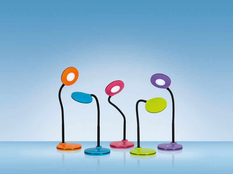 Hansa LED-Tischleuchte Splash – 3-stufig dimmbar, Touchfeld, flexibler Schwanenhals