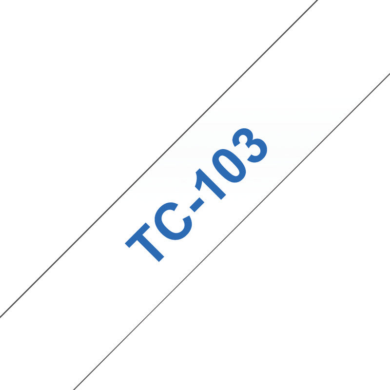 Brother Schriftband – 12 mm × 7,7 m, transparent, blau
