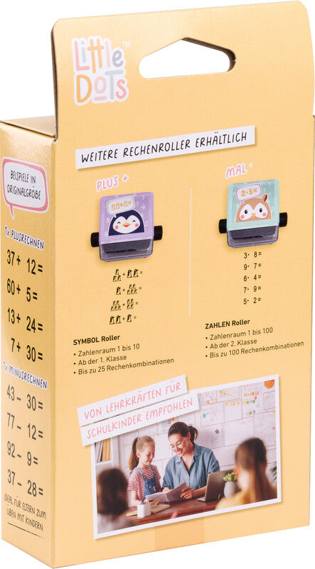 Little Dots – Löwe und Tiger Rollstempel – Rechenrally, Abdruckhöhe 25 mm, 2 Stück