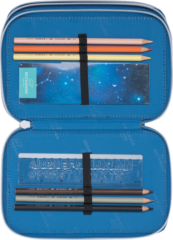 Beckmann Classic 1st Etui Triple, gefüllt – Galaxy – Kunststoff – 13,0 × 20,5 × 7,0 cm