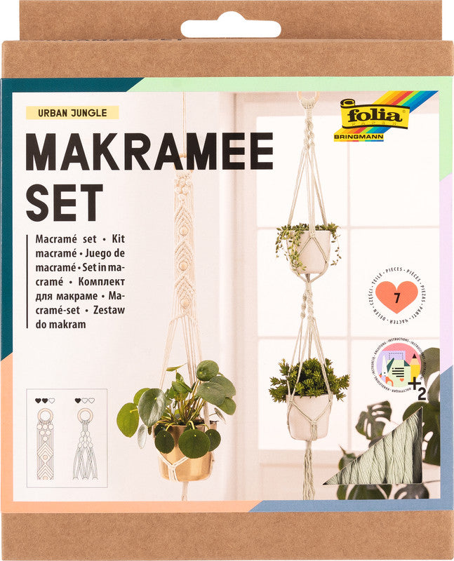 Folia Makramee Bastelset Urban Jungle – 7-teilig – 160 × 207 × 35 mm