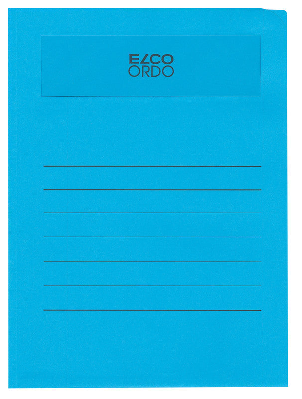 Elco Sichtmappe A4 – 50 Hüllen, Intensivblau, Papier, Fronttasche