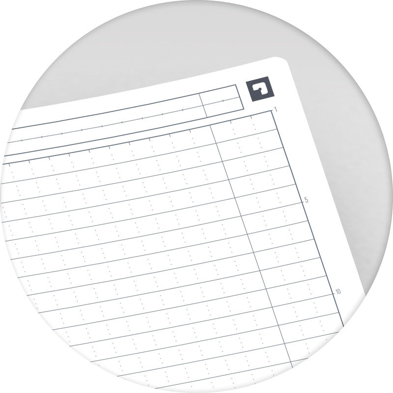 Oxford Collegeblock, 80 Blatt, 4-fach gelocht, perforiert, 80 g/m² – Schwarz, für SCRIBZEE App