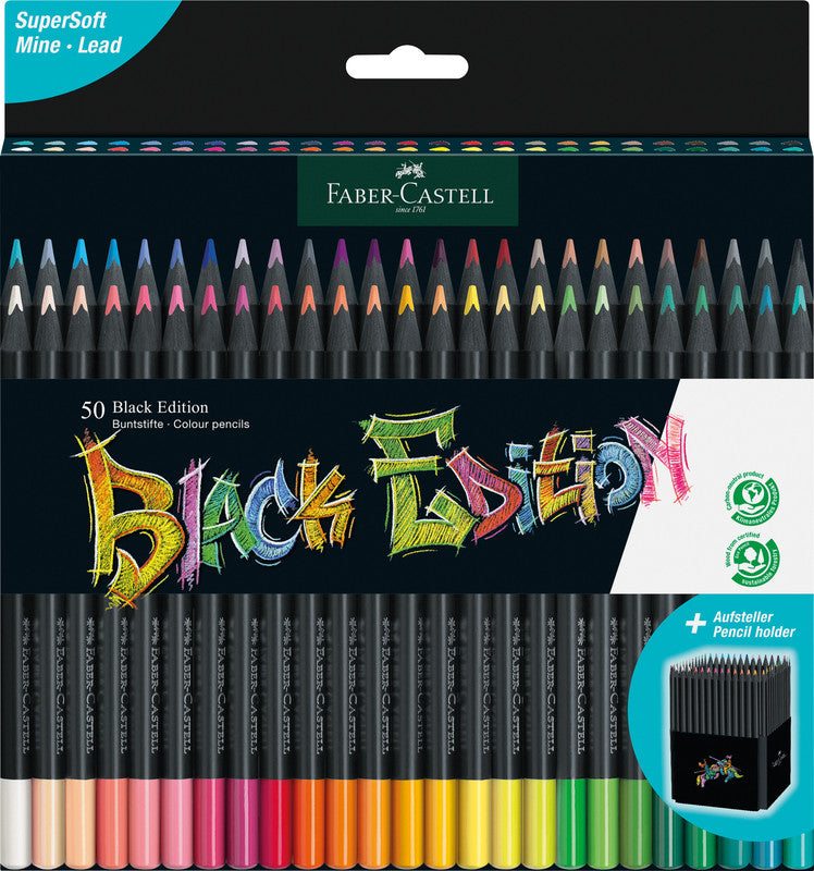 Faber-Castell Buntstifte Classic – 50 Farben, im Kartonetui, Ø 3 mm, dreikantig, FSC