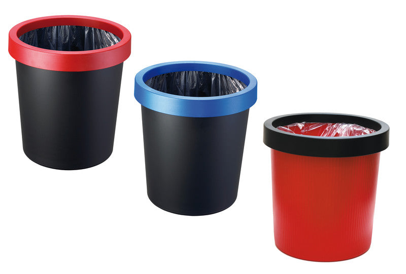 Helit Papierkorb-Ring the Olympic – Ø 310–320 mm – Kunststoff, Schwarz