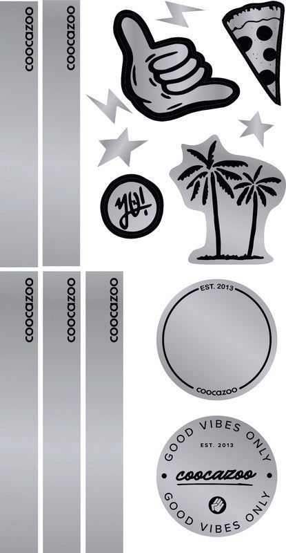 Coocazoo Reflektoren-Sticker – Schwarz – Umweltfreundliche Verpackung