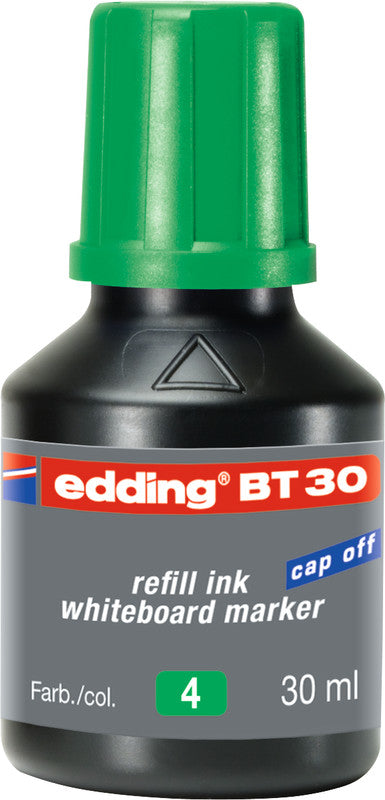 Edding Marker-Nachfüllung BT30 für Edding 250, 28, 29 + 2 weitere – grün, trocken abwischbar, 30 ml
