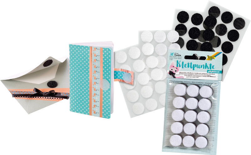 Folia Klettpunkte – Ø 20 mm, farbig sortiert, 30 Stück