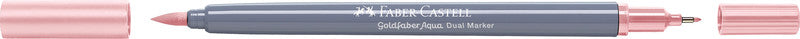 Faber-Castell Brush Pen Goldfaber Aqua – Pinselspitze & Finelinerspitze 0,6 mm – Blassrosa – wasservermalbar