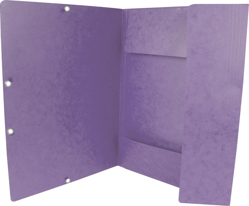 Q-CONNECT Sammelmappe für A4, Karton, violett, mit Gummizug