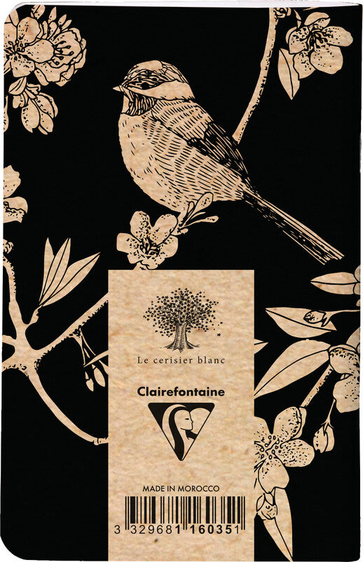 Clairefontaine Notizheft, 75 × 120 mm, blanko, Fadenheftung, 48 Seiten, 90 g/m² – Elfenbein