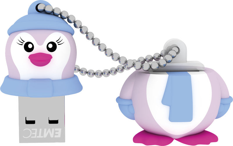 Emtec Animalitos Lady Penguin USB-Stick – 16 GB, USB 2.0, mehrfarbig