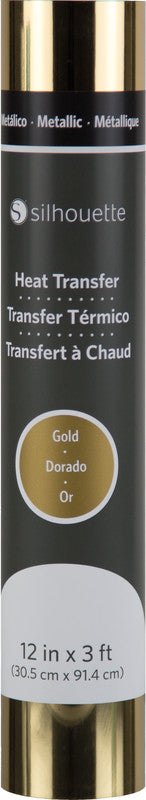 Silhouette Metallic Aufbügelfolie – Gold – 30,5 × 90 cm – für Silhouette Schneideplotter